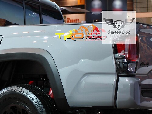 Par de pegatinas de vinilo TRD Off Road Mountain para la cabecera de Toyota Tacoma Tundra FJ Cruiser