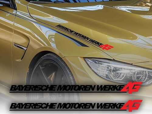 Calcomanía de vinilo para capó Bayerische Motoren Werke AG para BMW Serie 3