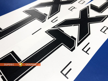 Par de pegatinas de vinilo laterales para cama todoterreno de 16