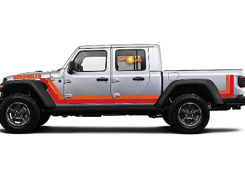 Kit de Vinilo con Franjas Laterales Vintage Scrambler para Jeep Gladiator