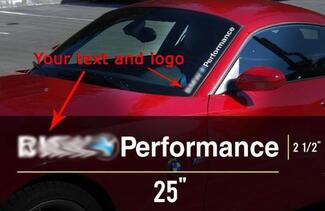 Su texto y logotipo BMW Performance M3 M5 E34 E36 E39 E46 E60 E70 E90 Calcomanía para parabrisas con logotipo de 25