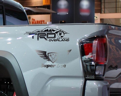 Calcomanía lateral de vinilo estilo montañas TRD para Toyota Tacoma Tundra FJ Cruiser