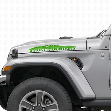 Calcomanía de vinilo para capó Smoky Mountains para Jeep Wrangler_3
