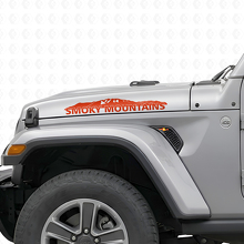 Calcomanía de vinilo para capó Smoky Mountains para Jeep Wrangler_4