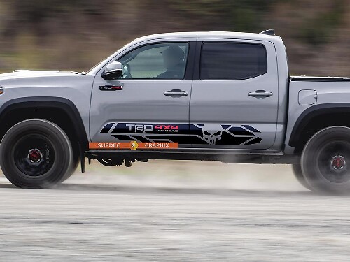Calcomanía de vinilo para panel lateral TRD 4x4 Punisher para Toyota Tacoma 2016-2019