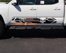 Par de calcomanías de vinilo TRD 4x4 Punisher Side Rocker Panel para Toyota Tacoma 2016 -2019
 2