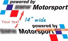 2 pegatinas de vinilo impulsadas por Text Motorsport para bmw M3 M5 M6 e36 e46 e92 e60 f10 f15 f16 f30 g05 g20
 3