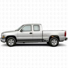 Tiras de vinilo estratificadas para puertas y paneles de estribo para Chevrolet Silverado 1500 GMT800 1999-2007_2