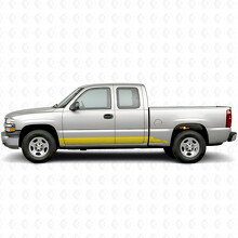 Tiras de vinilo estratificadas para puertas y paneles de estribo para Chevrolet Silverado 1500 GMT800 1999-2007_3