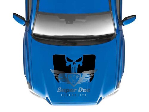 Calcomanía de vinilo con capucha de calavera Punisher para Toyota Tacoma 2016-2020