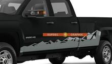 Chevrolet Silverado Puerta lateral Rocker Panel Mountain Calcomanía Etiqueta Crew Regular Extended Cab
 2