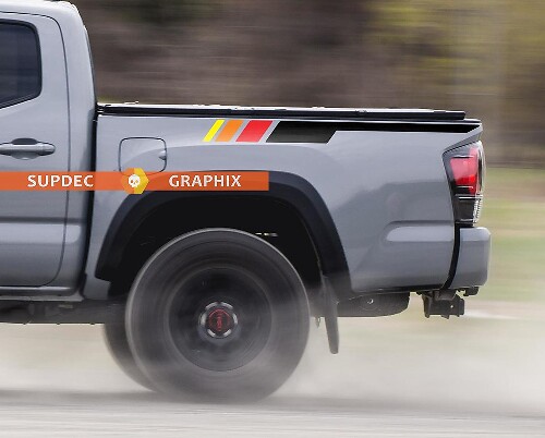 Kit de adhesivos de vinilo con franjas retro para la cabecera Toyota Tacoma 2016-2020