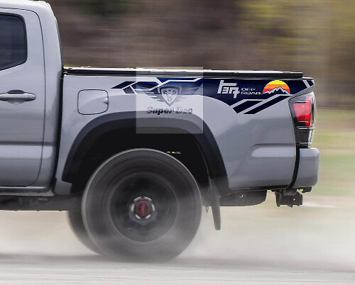 Pegatina de vinilo estilo vintage TEQ Off Road para la cabecera de Toyota Tacoma 2013-2020