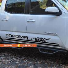 Kit de Vinilo de Banda Lateral Sol Naciente de Montañas para Toyota Tacoma_2