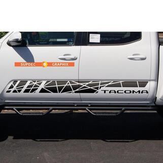 Calcomanía de vinilo con rayas de panel basculante lateral para Toyota Tacoma TRD Line Style
