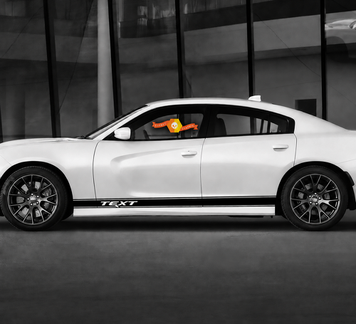 Daytona Hemi GT TEXT Stripe — Pegatina de vinilo (talonera) para Dodge Charger 2011-2020