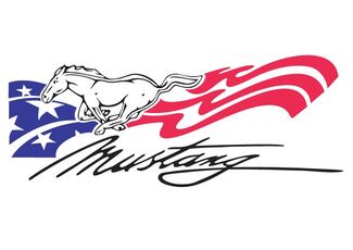 Calcomanía con el logotipo de Mustang USA #4