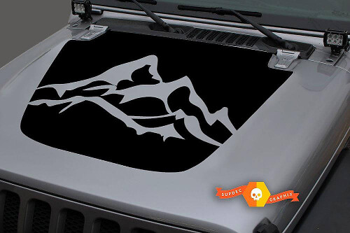 Vinilo adhesivo de Capó de Montaña para Jeep Gladiator y Wrangler