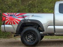 Kit de vinilos adhesivos estilo TRD JDM Rising Sun para laterales de cama Toyota Tacoma Tundra 2013-2020_2