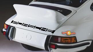 Calcomanía de letras de rayas traseras Porsche 911 Pegatina
