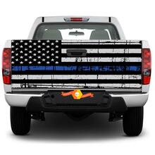 Etiqueta engomada de la etiqueta de la ventana trasera o del portón trasero de la bandera de la línea azul delgada Pick-up Truck SUV Car
 2