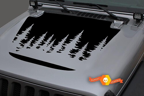 Calcomanía de vinilo para capó Wild Forest para Jeep Wrangler y Gladiator
