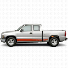 Tiras de vinilo diagonales para puerta y panel de faldón para Chevrolet Silverado 1500 GMT800 1999-2007_4