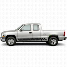 Franjas adhesivas vinílicas con contorno topográfico para puertas y paneles laterales para Chevrolet Silverado 1500 GMT800 1999-2007_2