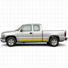 Franjas adhesivas vinílicas con contorno topográfico para puertas y paneles laterales para Chevrolet Silverado 1500 GMT800 1999-2007_3