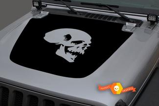 Jeep 2018-2021 Gladiator Wrangler JL JLU JT Hood Skull vinilo calcomanía gráfico
