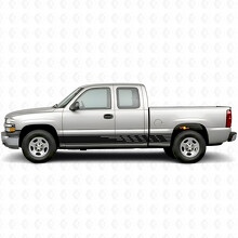 Líneas de vinilo escalonadas para puertas y paneles de estribos para Chevrolet Silverado 1500 GMT800 1999-2007_2