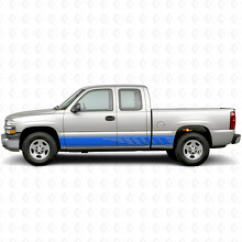 Líneas de vinilo escalonadas para puertas y paneles de estribos para Chevrolet Silverado 1500 GMT800 1999-2007_5