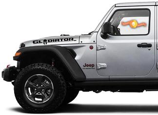2 calcomanías de gráficos de vinilo Jeep Hood Gladiator 2020 JT
