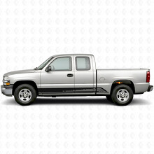 Tiras de vinilo paralelas para contorno de puerta y panel de estribo para Chevrolet Silverado 1500 GMT800 1999-2007_2