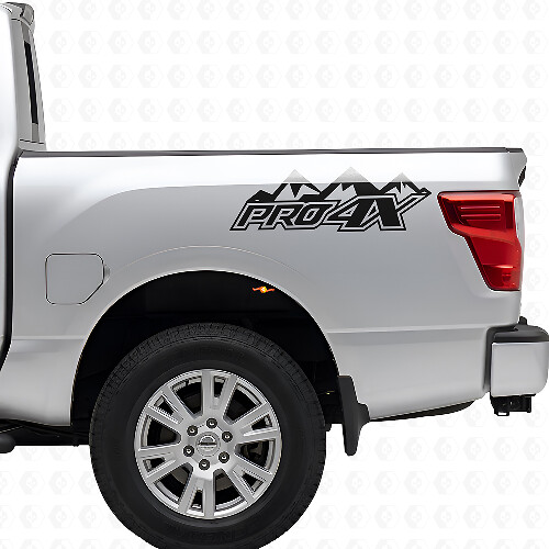 Kit de adhesivos de vinilo para los laterales de la cama PRO-4X Mountain para Nissan Titan 2016+