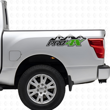 Kit de adhesivos de vinilo para los laterales de la cama PRO-4X Mountain para Nissan Titan 2016+_3