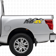 Kit de adhesivos de vinilo para los laterales de la cama PRO-4X Mountain para Nissan Titan 2016+_5