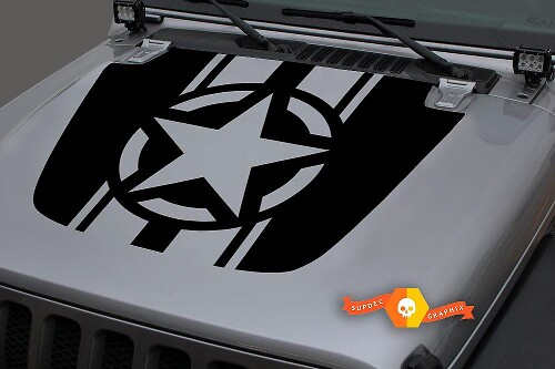 Calcomanía de vinilo con estrella militar Army Navy para Jeep Wrangler y Gladiator