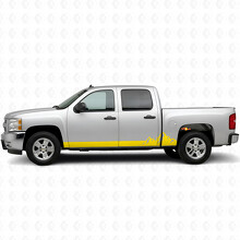 Vinilos de franjas para puertas y paneles laterales Mountain Range para Chevrolet Silverado 1500 GMT900 2007-2013_3