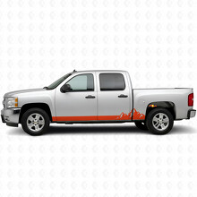 Vinilos de franjas para puertas y paneles laterales Mountain Range para Chevrolet Silverado 1500 GMT900 2007-2013_4