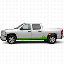 Vinilos de franjas para puertas y paneles laterales Mountain Range para Chevrolet Silverado 1500 GMT900 2007-2013_6