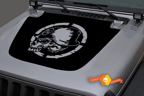 Calcomanía de vinilo con calavera Metal Mulisha para capó de Jeep Gladiator Wrangler