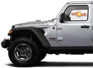 2 Jeep Hood Gladiator 2020 JT contorno tipo 2 vinilo gráficos adhesivos adhesivos
