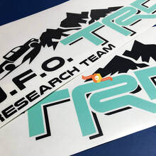 Par De Vinilos Laterales Estilo TRD Del Equipo De Investigación U.F.O. Para Toyota Tacoma_2