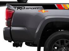 Pegatina de vinilo adhesiva con franjas retro deportivas TRD para el lateral de la cama de Toyota Tacoma 2005-2020_2
