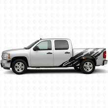 Franjas de vinilo dentadas para los laterales de la cama para Chevrolet Silverado 1500 GMT900 2007-2013_2