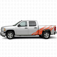 Franjas de vinilo dentadas para los laterales de la cama para Chevrolet Silverado 1500 GMT900 2007-2013_4