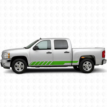 Vinilos de franjas inclinadas para puerta de carreras y panel de umbral para Chevrolet Silverado 1500 GMT900 2007-2013_6