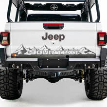 Etiqueta de vinilo para portón trasero estilo montaña personalizada para Jeep Gladiator JT_2