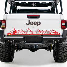 Etiqueta de vinilo para portón trasero estilo montaña personalizada para Jeep Gladiator JT_3